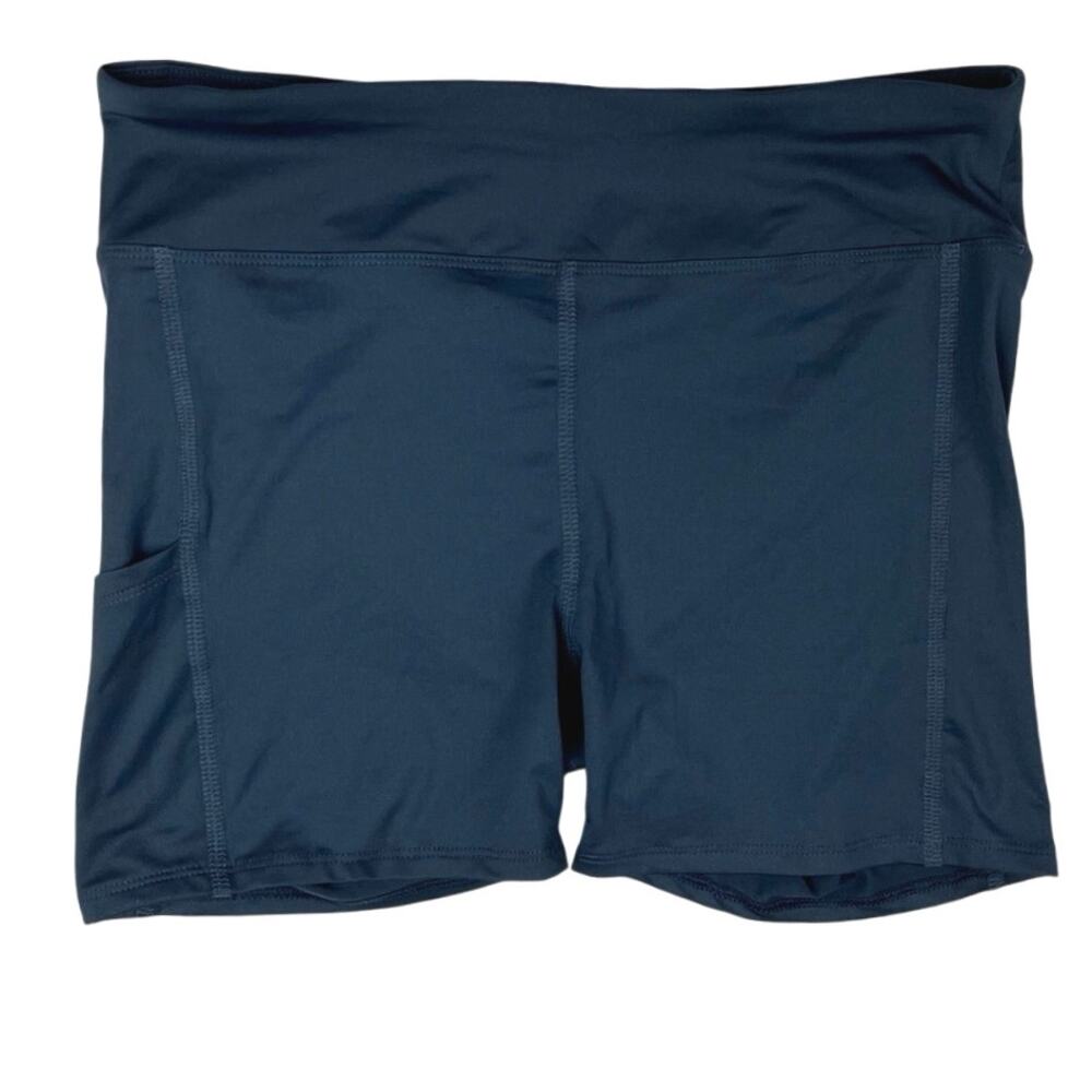Tommy Bahama Blue High Rise Elastic Waist Activewear Sports Mini Shorts Size S